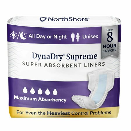 NORTHSHORE DynaDry Supreme Liners, White, Large, 9x19, 28PK NOW  10x21, Pack/20 1416